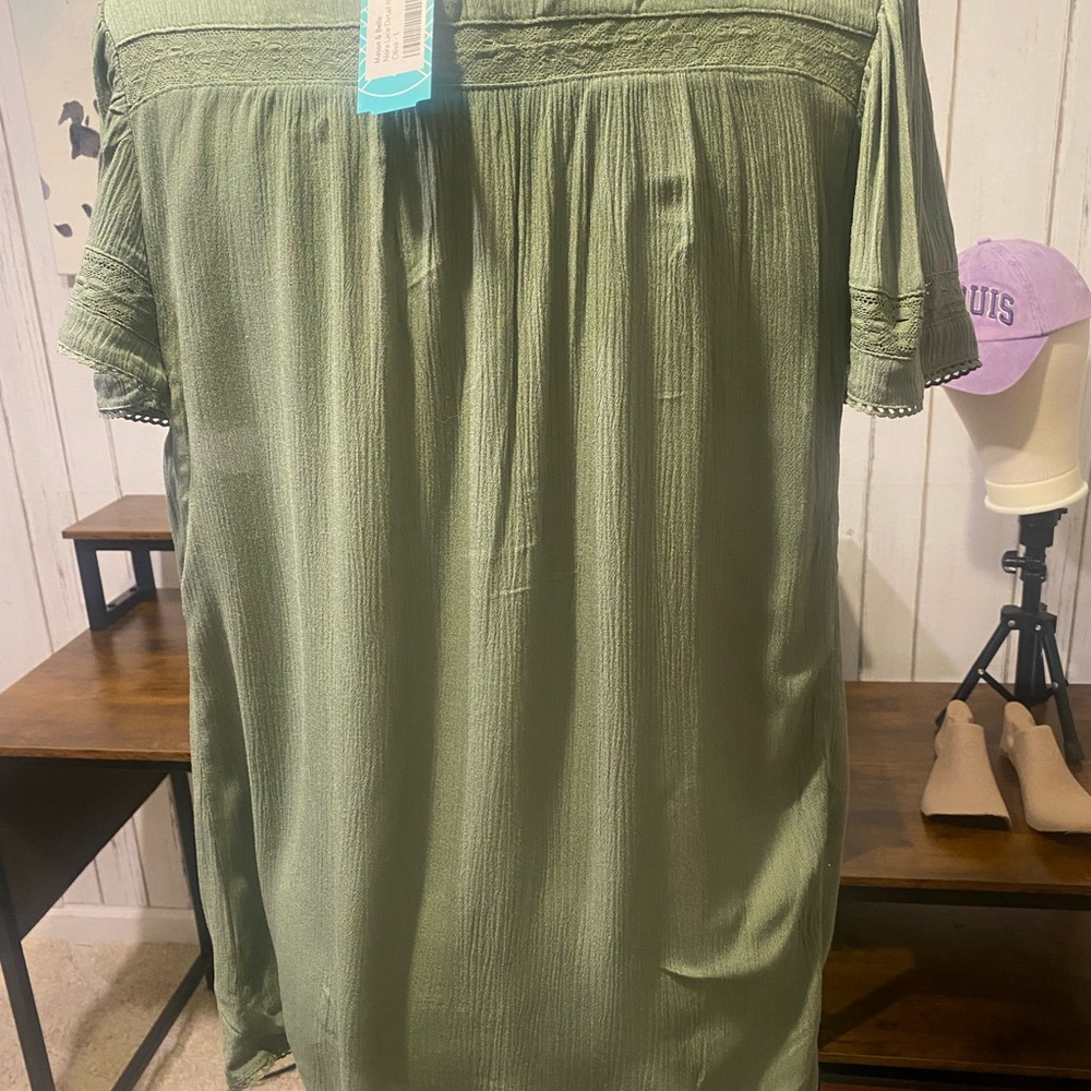 Stitchfix Mason and Belle Elegant Green Button-Down Women's Top L - Picture 8 of 16